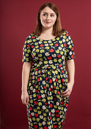 Ana Apple Print Dress