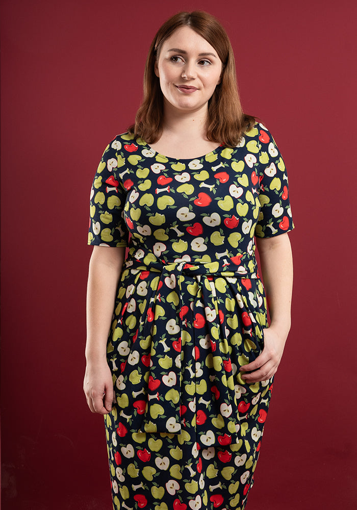 Ana Apple Print Dress
