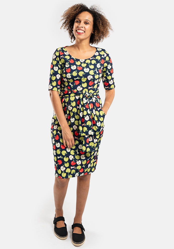 Ana Apple Print Dress