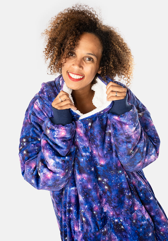 Popsy Pop-On Oversize Galaxy Print Hoodie