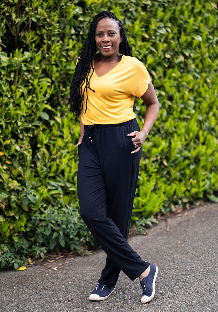 Taylen Navy Harem Pants