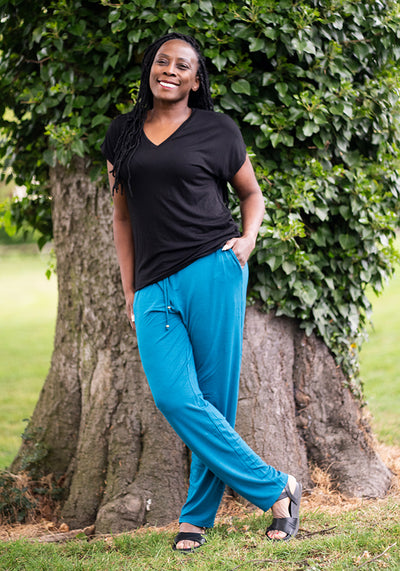Taylen Teal Harem Pants