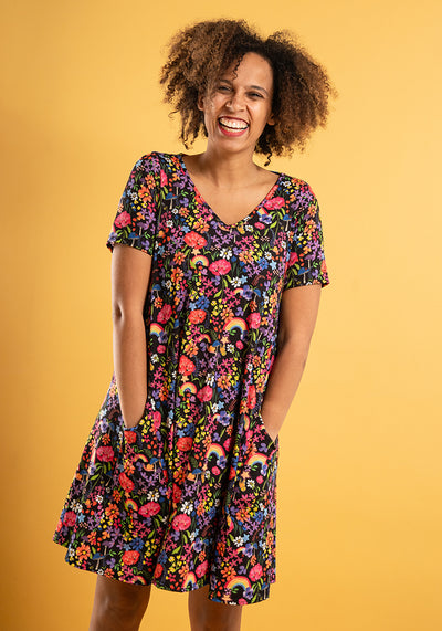 Wren Garden Rainbows Print A-Line Tunic