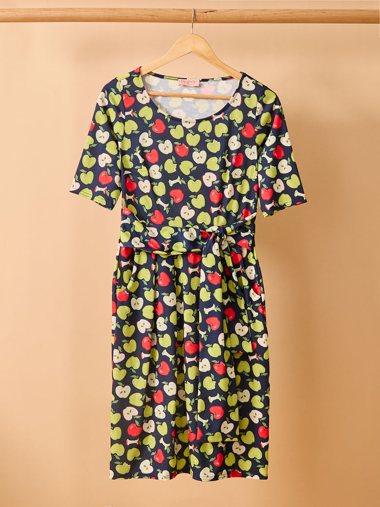 Ana Apple Print Dress